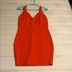 Red tight dress